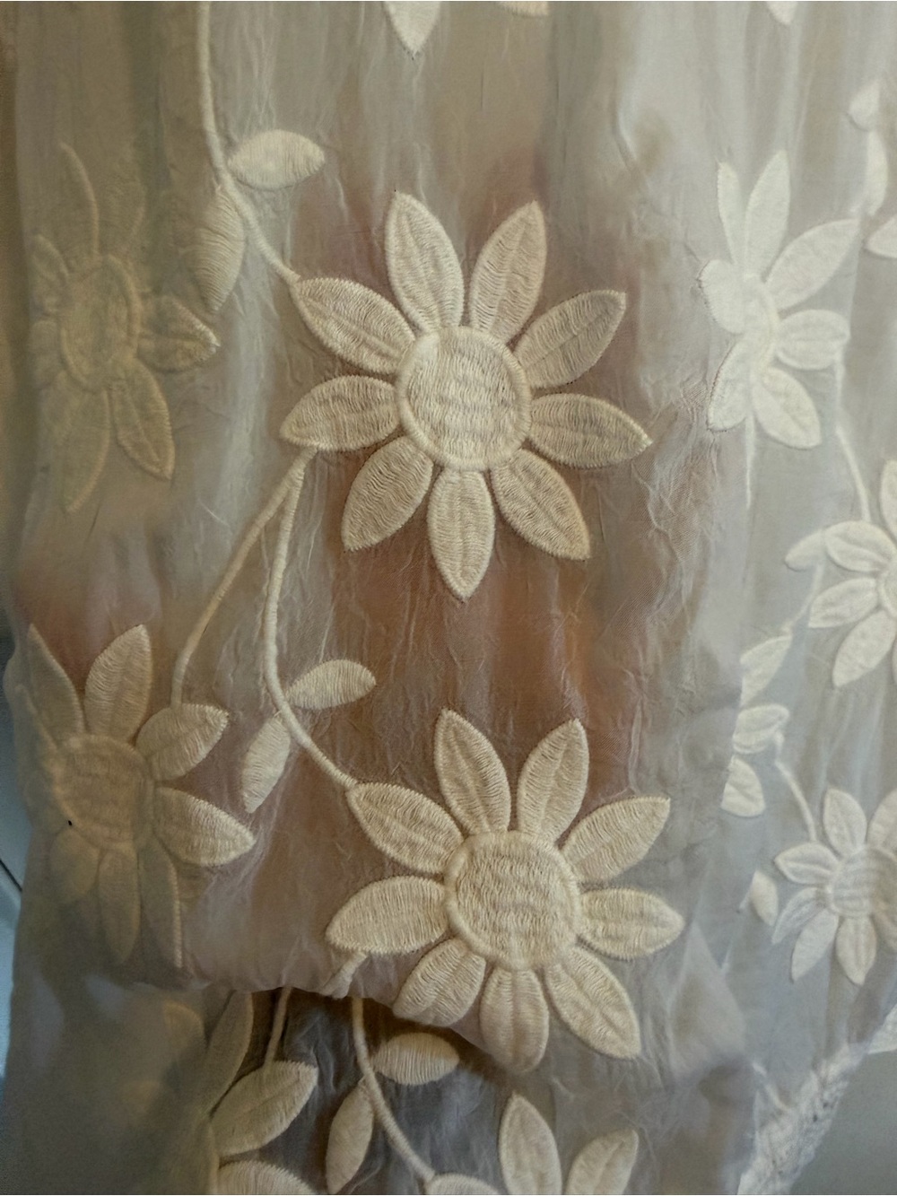 Johnny Was White Embroidered V-Neck Tunic - Picture 6 of 8